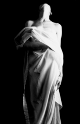 Female Nude in robe Black & White